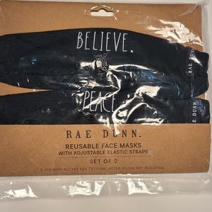 NWT Rae Dunn Believe/Peace Face Mask